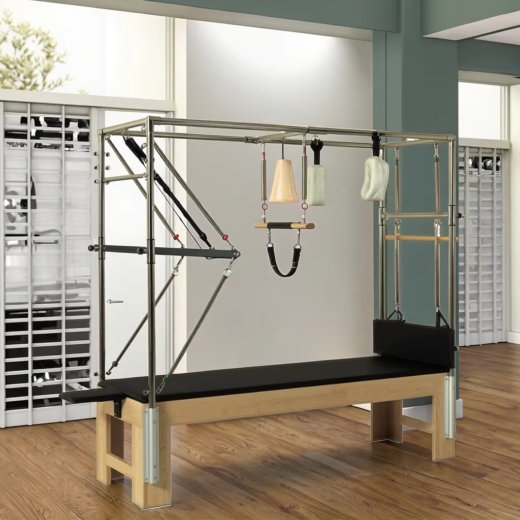 Yoga And Fitness - Peralatan Reformer Pilates Kayu Oak untuk