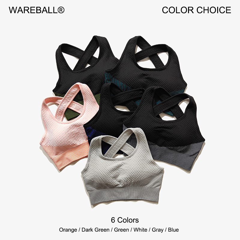 Yoga Fitness Matte - WAREBALL Bra olahraga Yoga 6 warna,