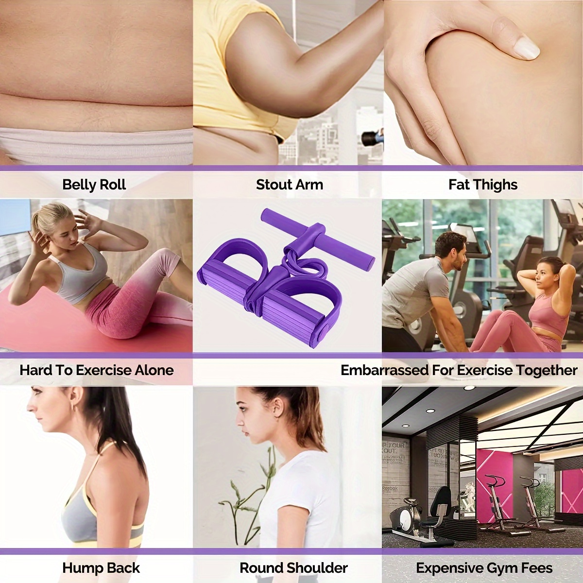 Yoga Pedal Puller Fitness Equipment - Peralatan Kebugaran Rumah Multi-Fungsi Empat Tabung