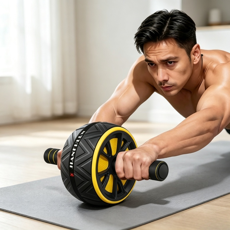 Ab Wheel Roller - Roda Ab Roller Anti-Selip, Alat Latihan