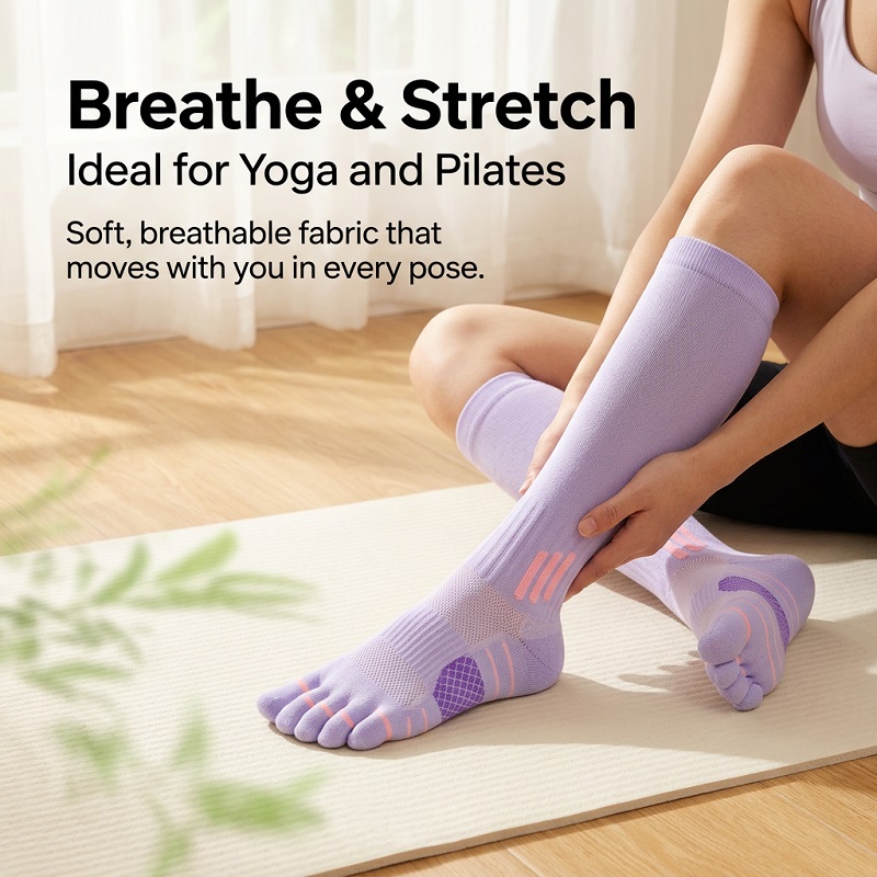 1/6 Pasang Kaus Kaki Panjang W - Yoga & Fitness Classes By Niharika Zirakpur Reviews ulasan dan harga