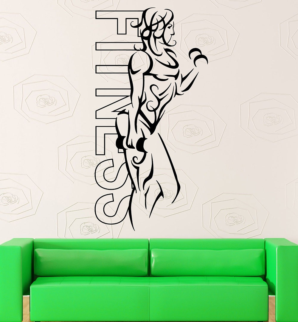 Stiker Dinding Vinyl Kebugaran - Yoga Fitness Health ulasan dan harga