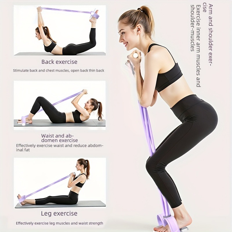 Pita Resistensi Pedal 4 Tabung - Yoga Pedal Puller Fitness Equipment ulasan dan harga