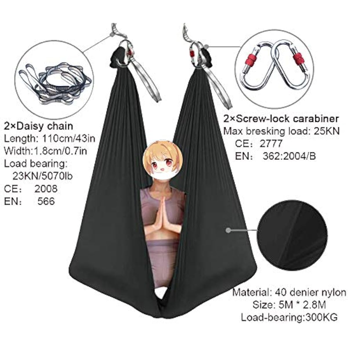 Hammock Yoga Udara 5M x 2.8M W - Yoga Swing Aerial ulasan dan harga