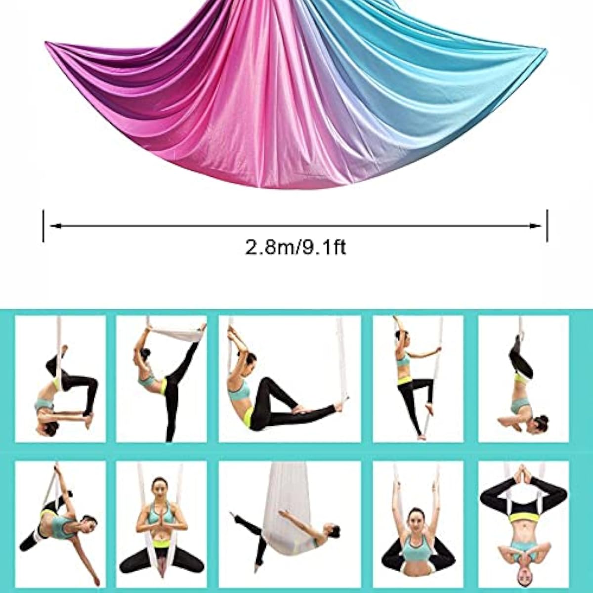 Hammock Yoga Udara 5M x 2.8M W - Yoga Swing Aerial ulasan dan harga