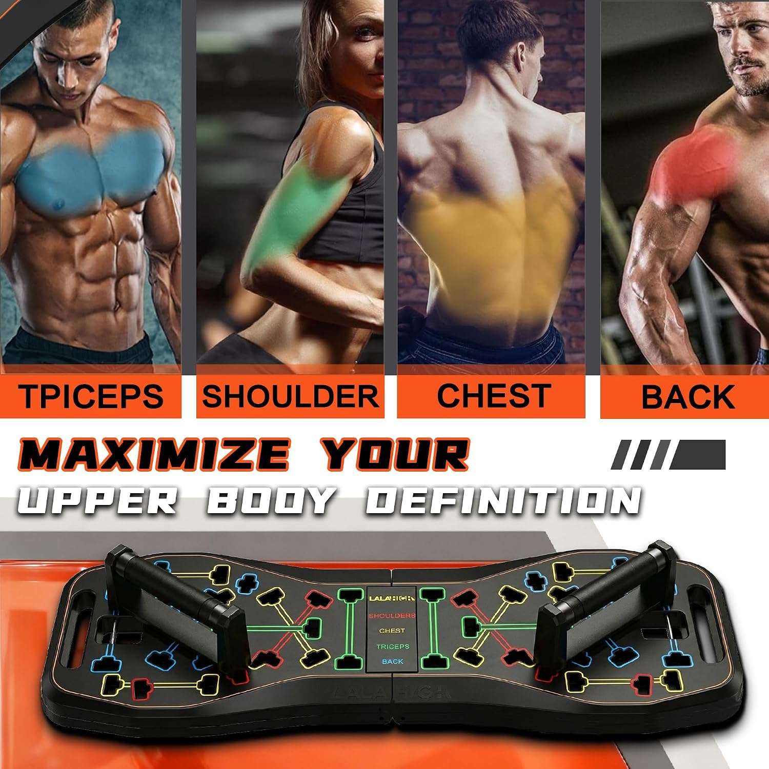 LALAHIGH Push Up Board, 36 in  - Ab Wheel Roller ulasan dan harga