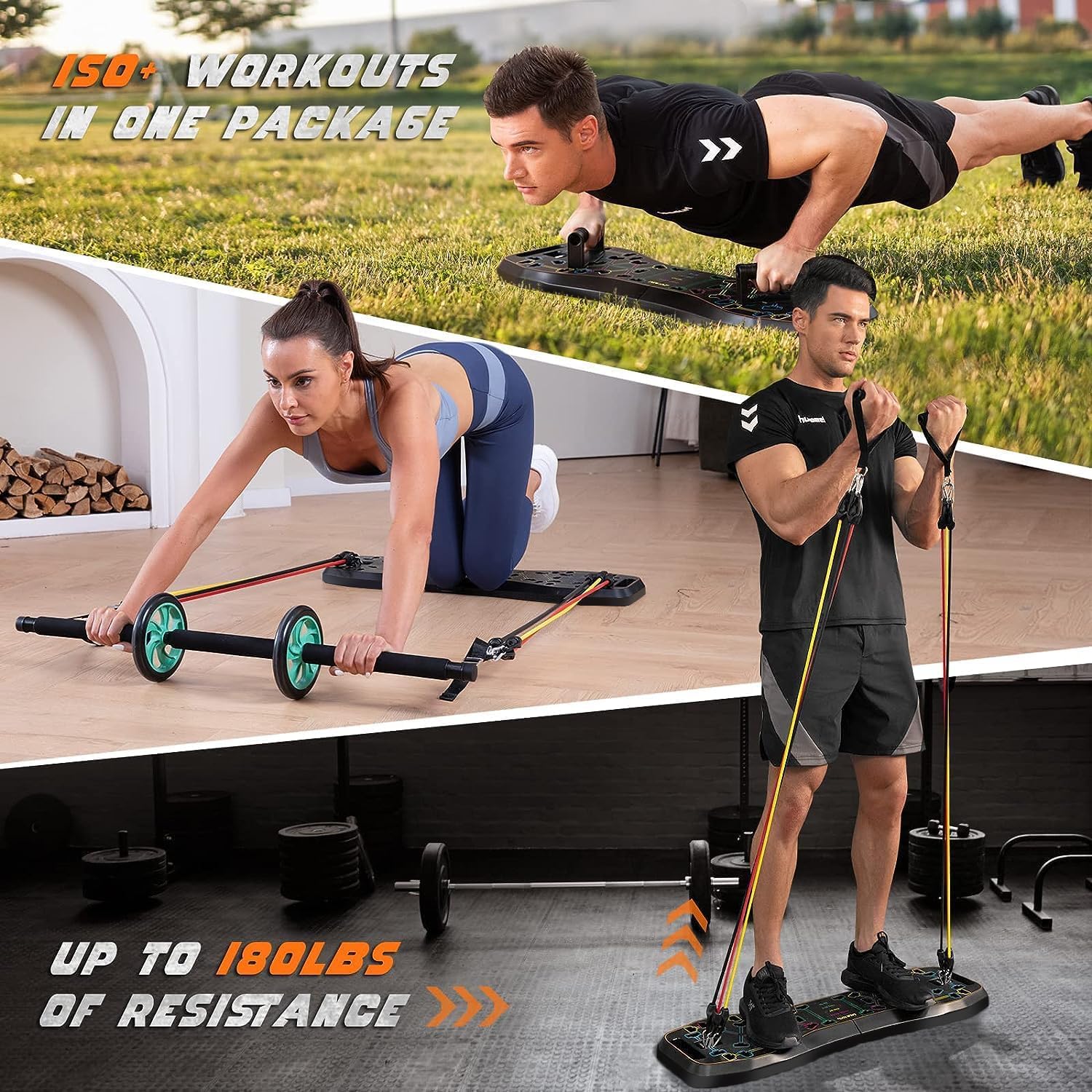 LALAHIGH Push Up Board, 36 in  - Ab Wheel Roller ulasan dan harga