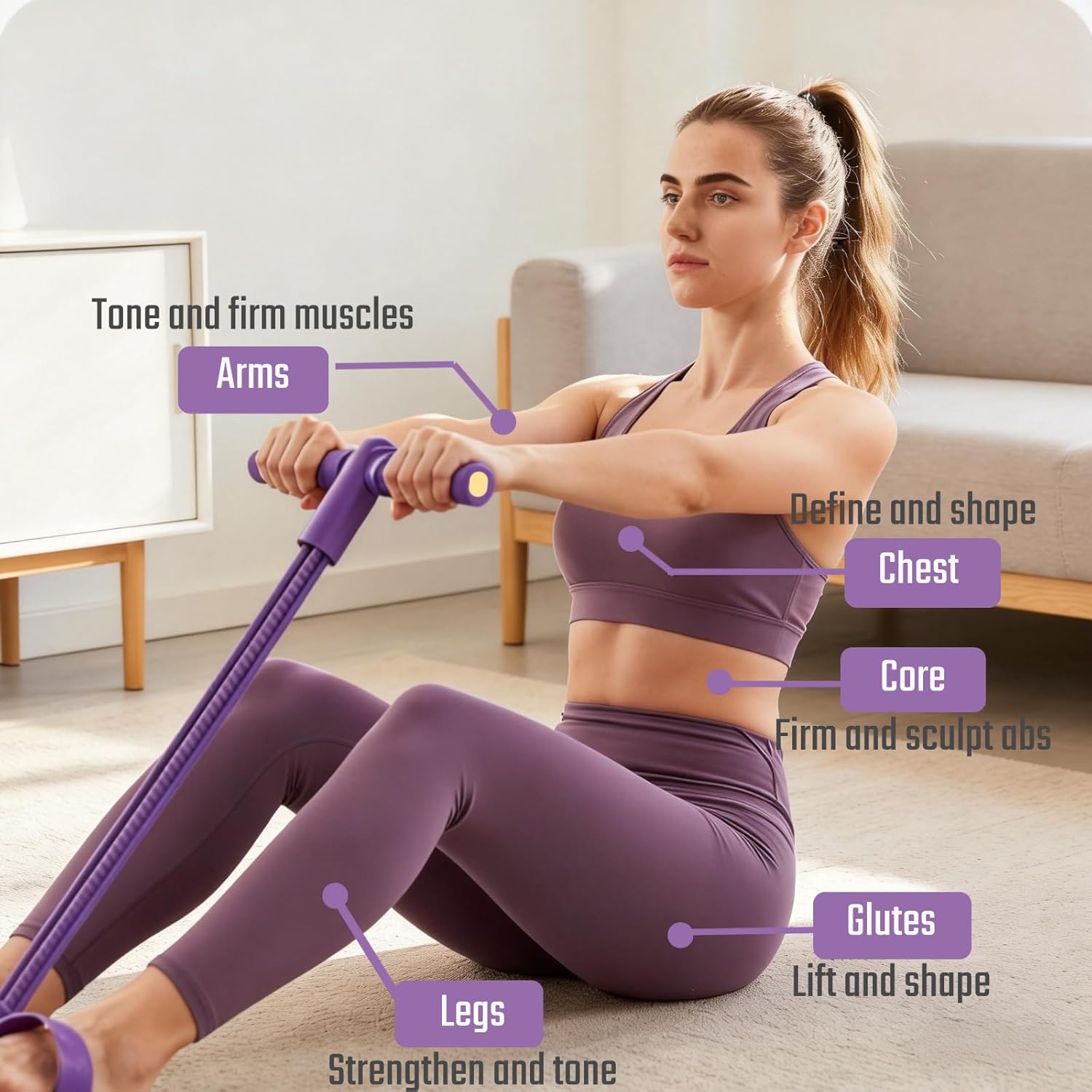 Pengencang Tali Resistensi Ped - Yoga Pedal Puller Fitness Equipment ulasan dan harga