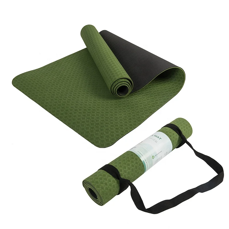 Matras Yoga TPE Anti Selip Lem - Yoga Fitness Logo Design ulasan dan harga